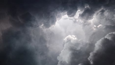 4k thunderstorm, cumulonimbus thick clouds