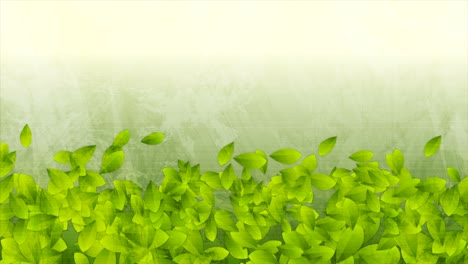 grunge verano eco video animación con hojas verdes