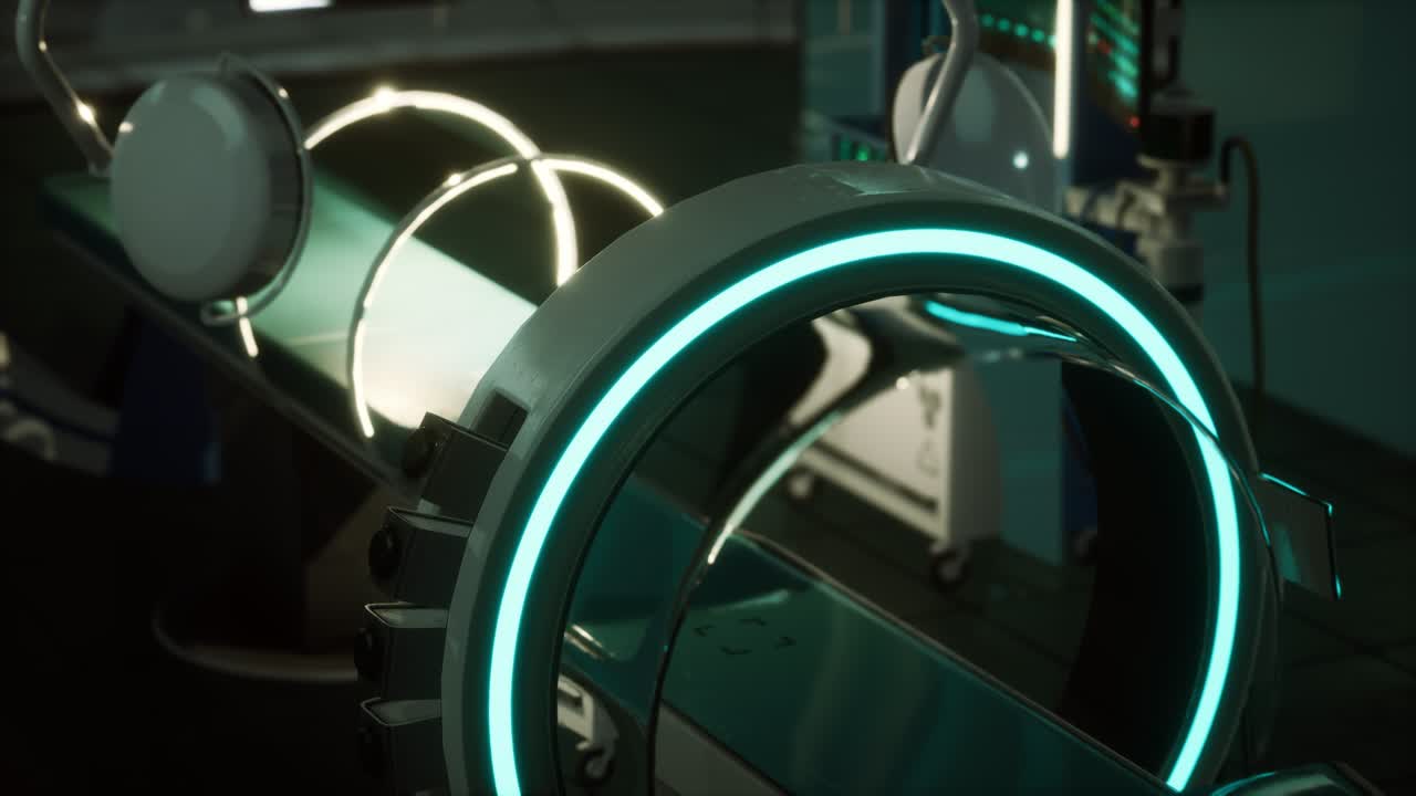 equipo médico de escáner de resonancia magnética en el hospital