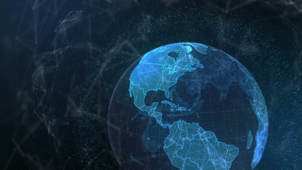 pantalla de interfaz con el globo 4k