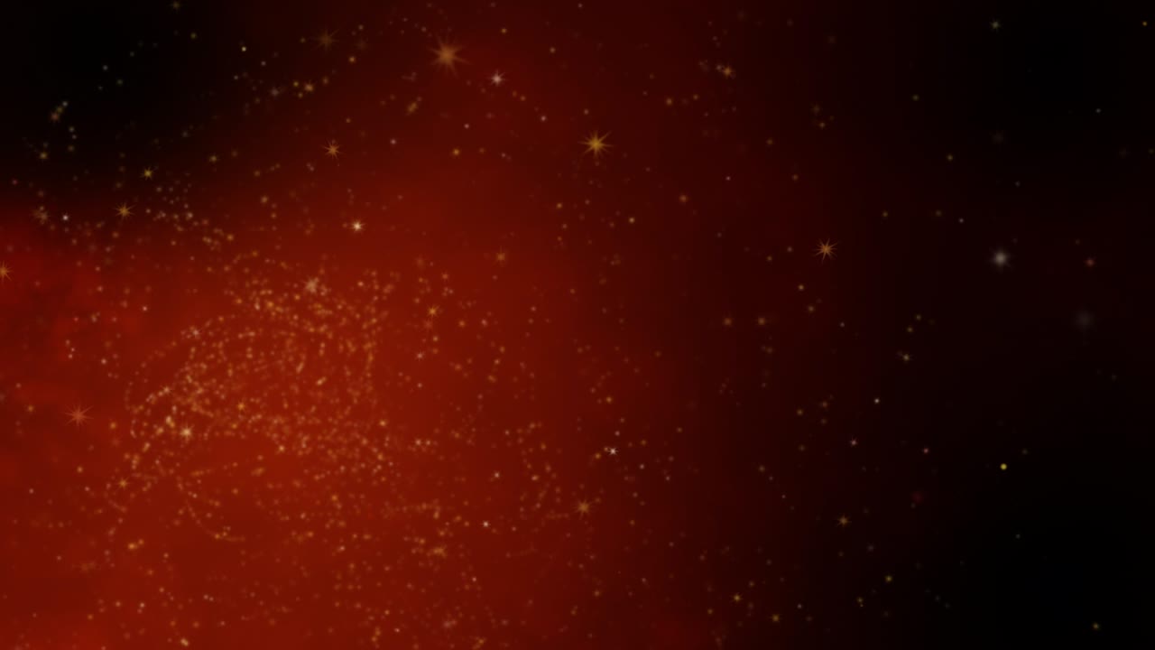 bomba de salpicaduras abstracta con partículas de polvo flotando en el espacio sobre un fondo negro, renderización 4k 3d. animación abstracta 3d explosión futurista que se eleva con nubes naranjas contra un fondo negro.