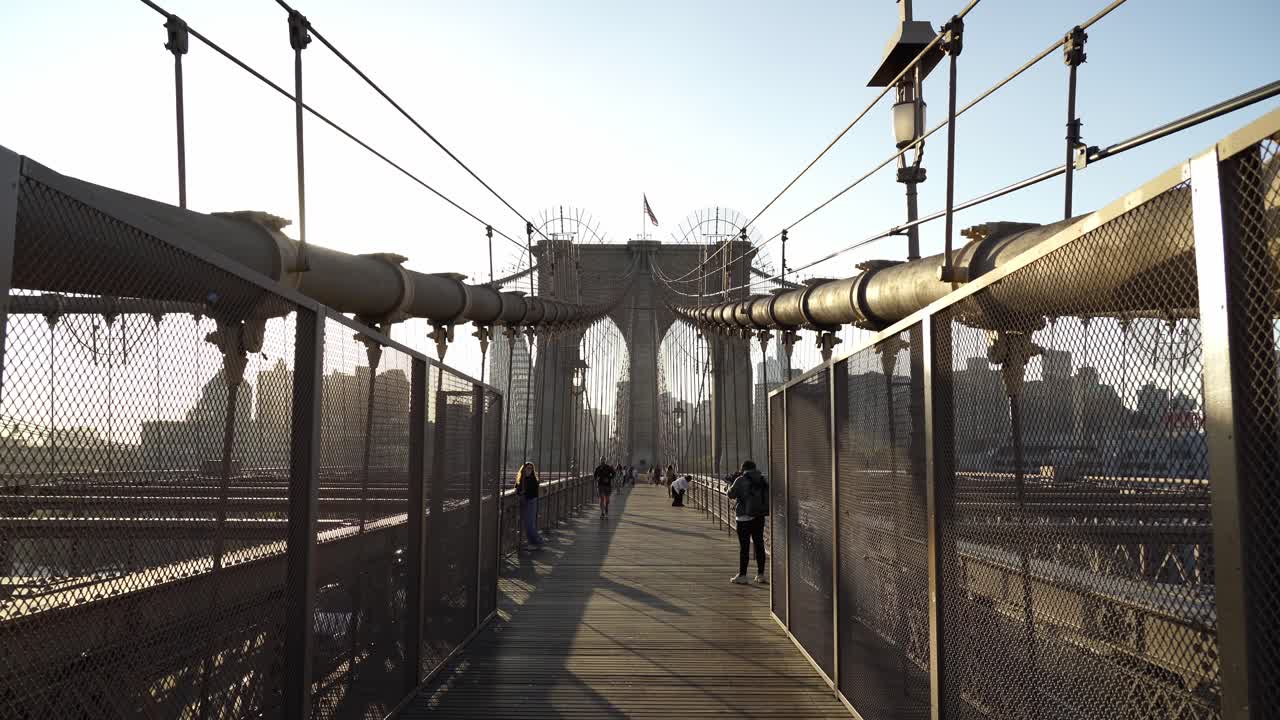 Brooklyn Bridge is a large-scale steel and stone cable-stayed suspension bridge in New York