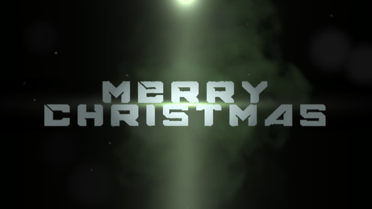 feliz navidad con luz de estrellas y humo en la galaxia.