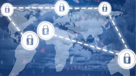 íconos de seguridad en internet video 4k