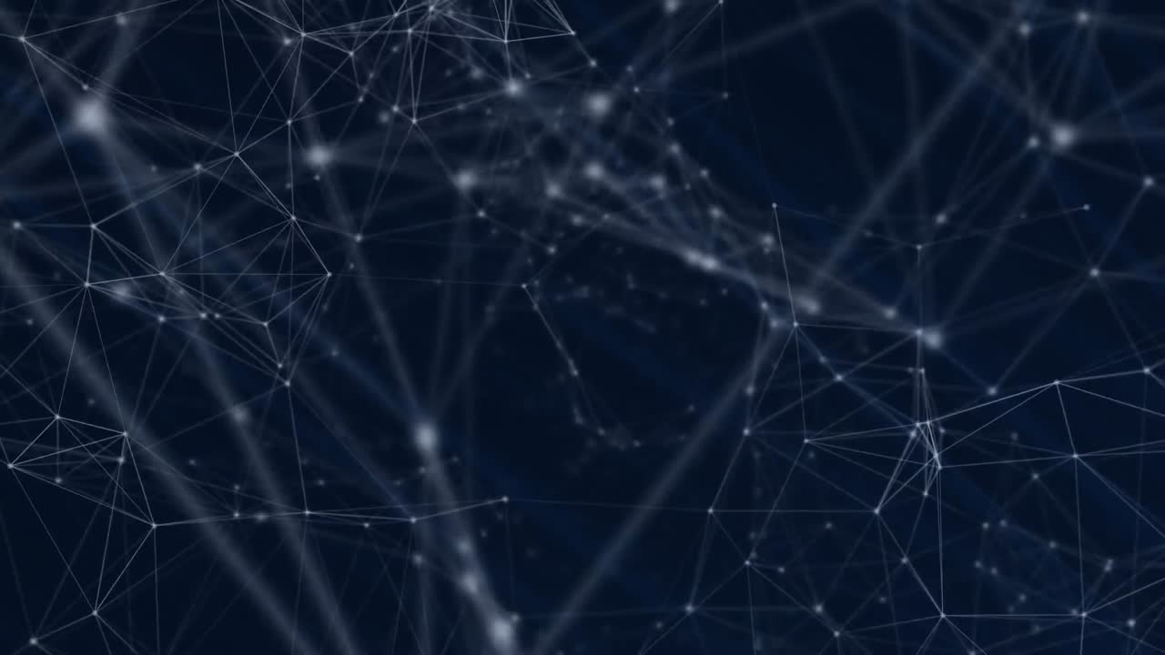 animación de la red de conexiones sobre un fondo oscuro