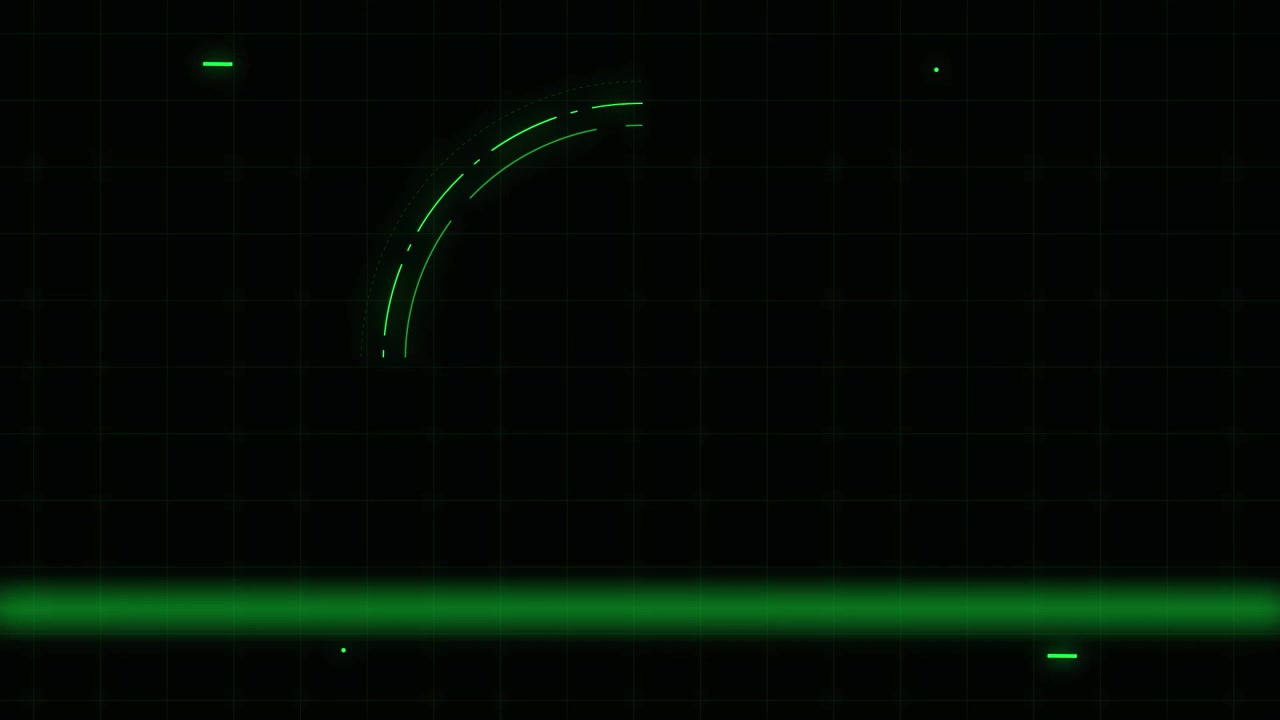 Green Digital Radar Scanner Interface Animation