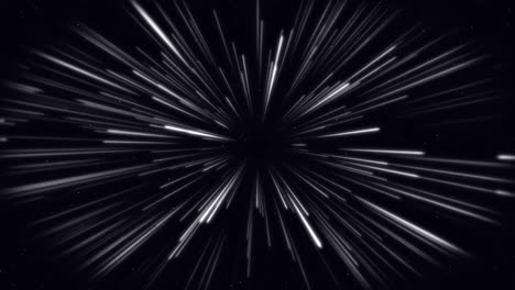 slowly flying through space then entering hyperspace and slowing down. colorful speed of light seamless loop animation