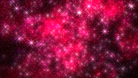 stunning red and black space scene glowing stars and nebulae illuminate the cosmos