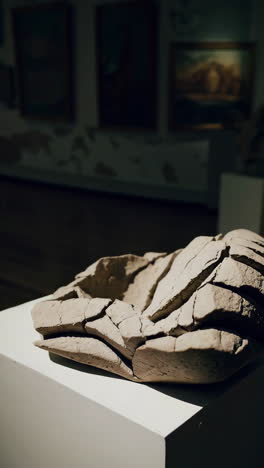 museum art gallery interior with paintings and sculptures