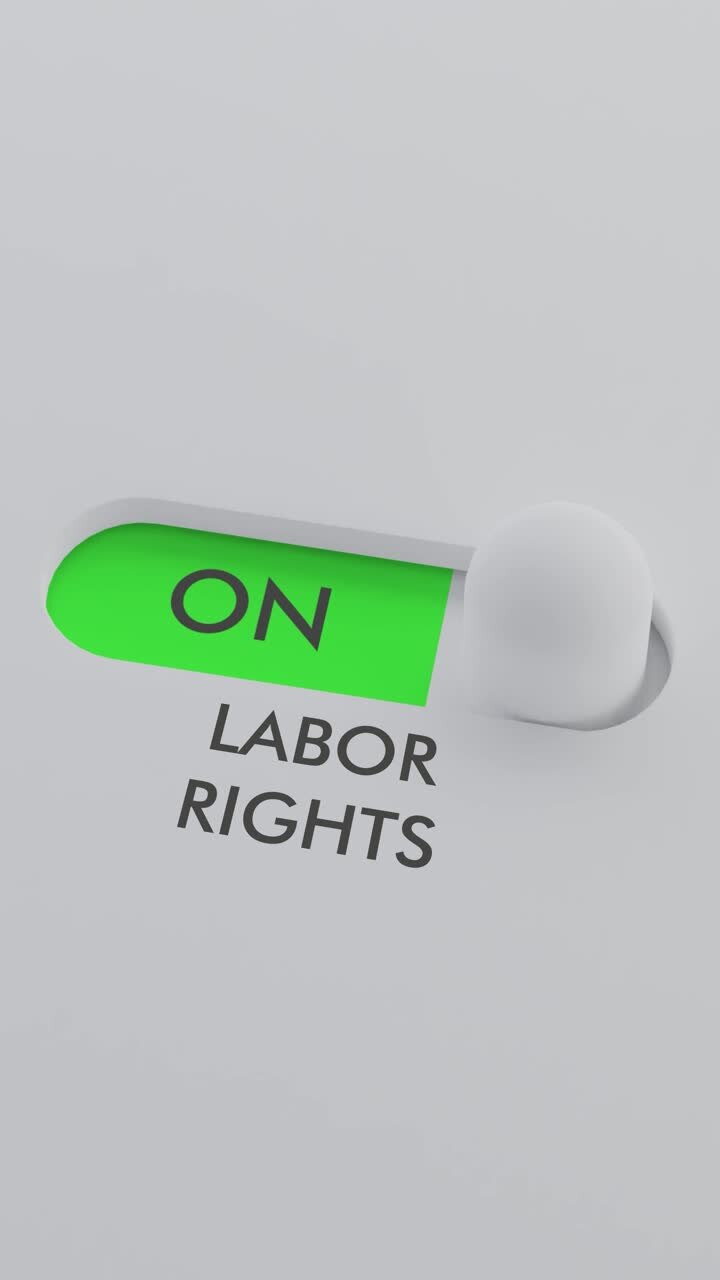 Switching on the LABOR RIGHTS switch Vertical Video