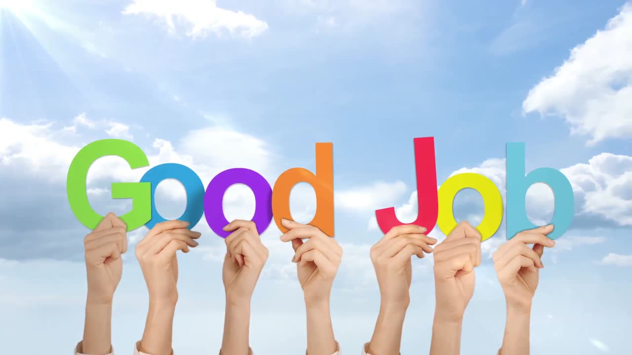 손을 들고 좋은 일이야