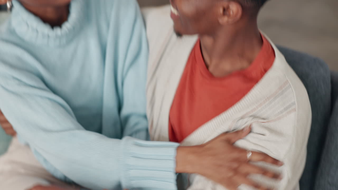 Love, trust and happy with a black couple laughing
