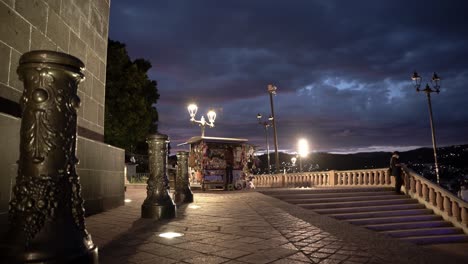 Beautiful-night-and-clouds-in-Guanajuato,-Mexico