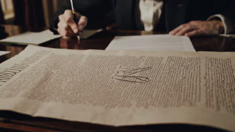 abraham lincoln signing documents