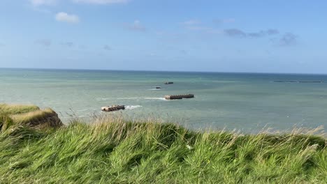 wide shot of the mulberry harbour b