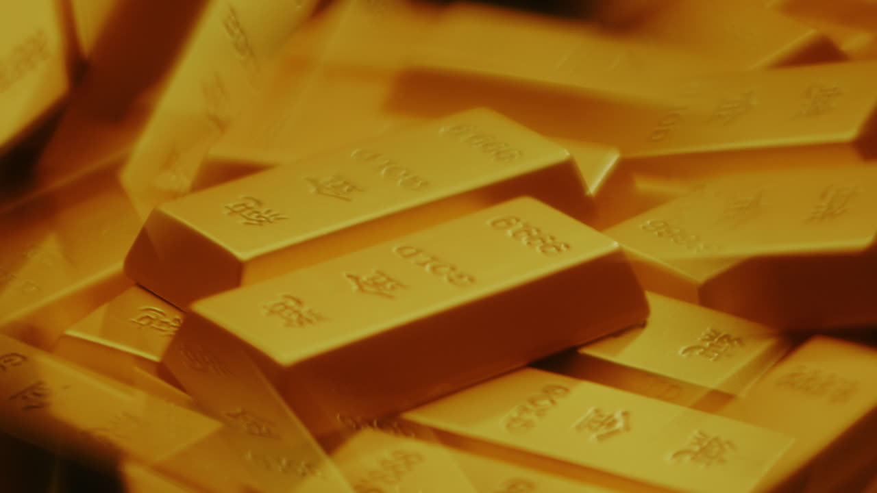 oro lingot dinero banco almacenamiento mercado de inversión banco depósito seguro de cerca