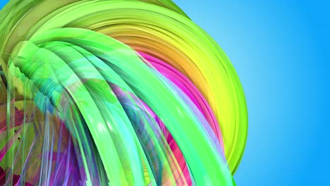 rainbow stripes are moving in a circle and twisting as abstract background. 22