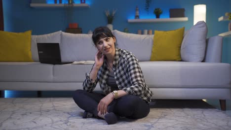 worried and nervous woman.
