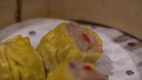 close-up shot of dim sum dishes