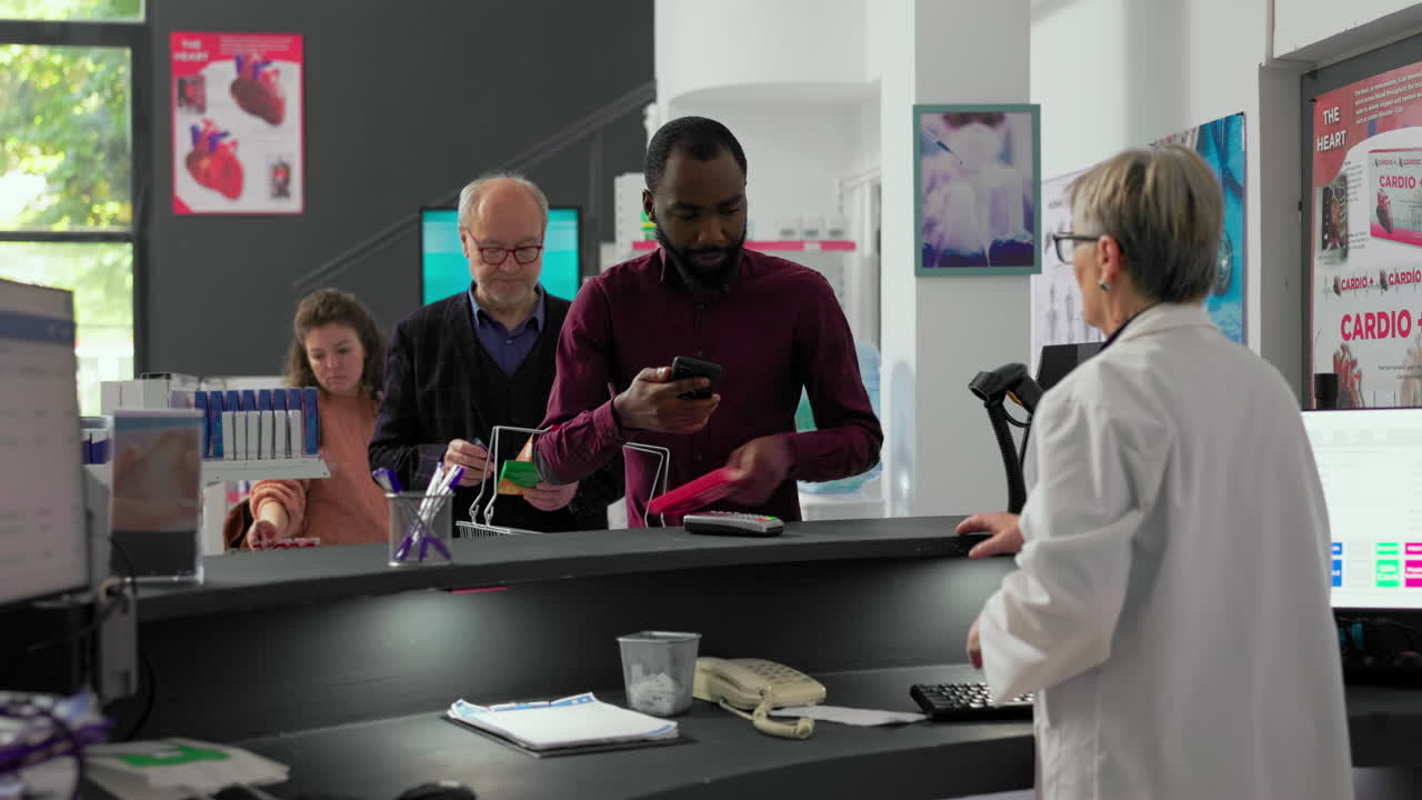 Customers at a Pharmacy