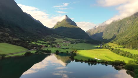 aerial footage beautiful nature norway