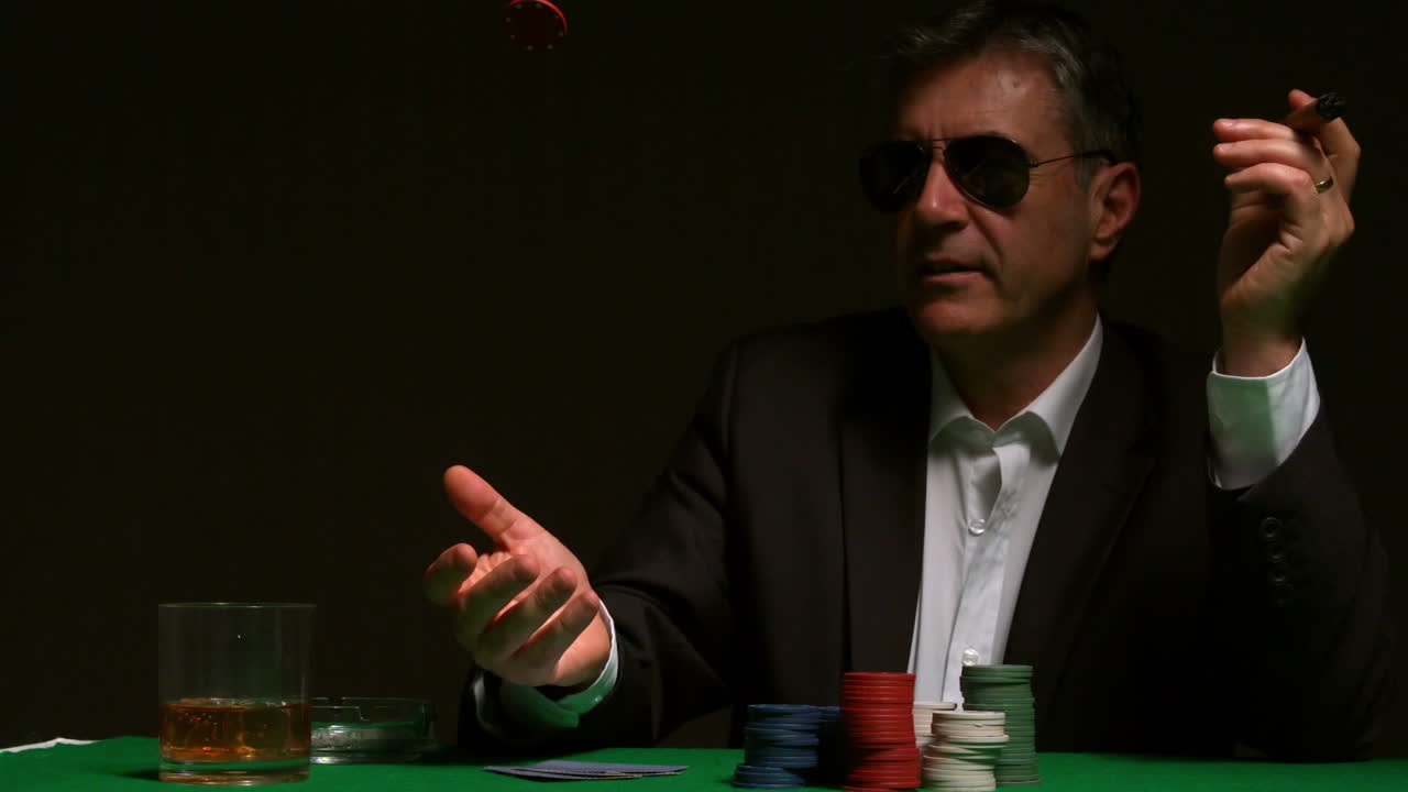 jugador genial lanzando una ficha