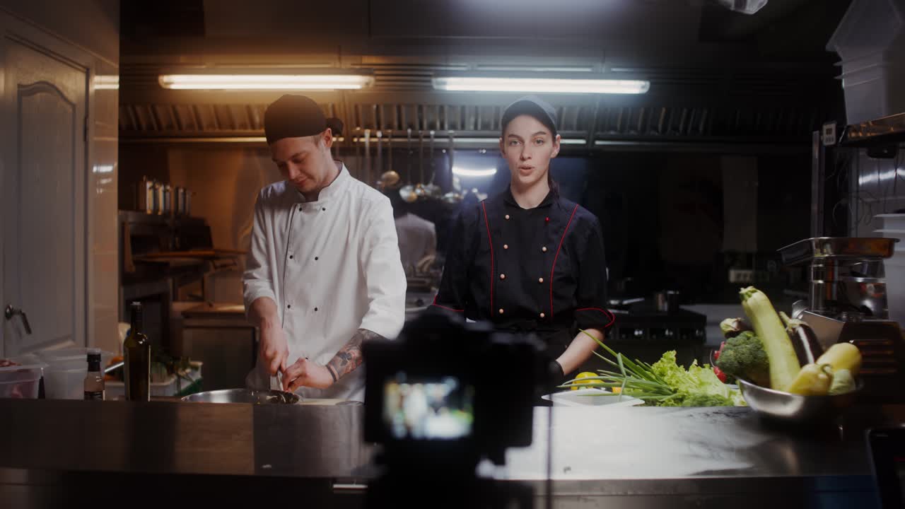 demostración de cocina por parte de los cocineros