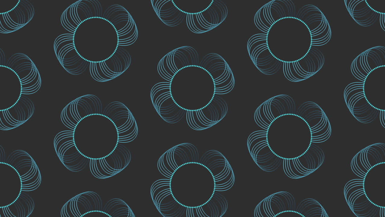 추상적인 패턴 인 검은색과 파란색 선의 원