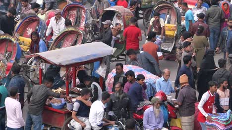 busy street scene in bangladesh