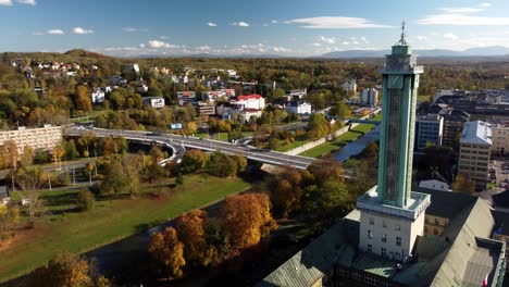 Der-Aussichtsturm-Des-Neuen-Rathauses-In-Ostrava,-Tschechien