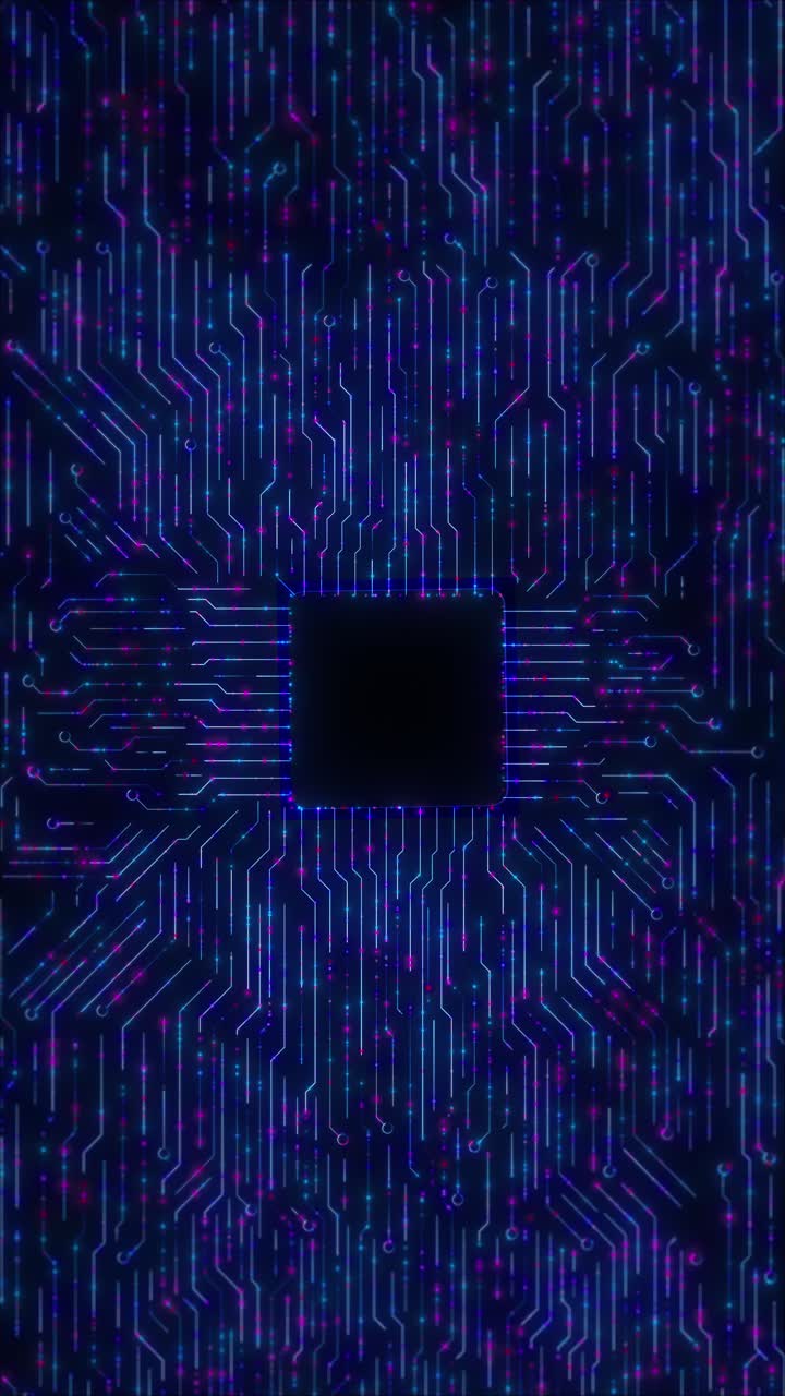 Abstract digital blue globe ai chip center technology innovation background ai processor circuit