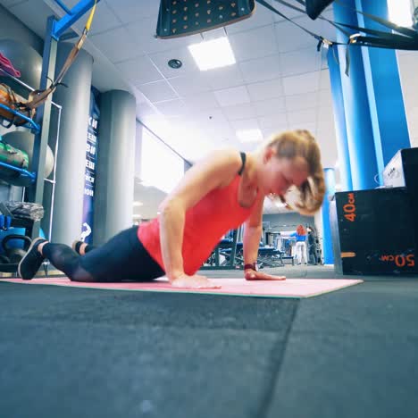 woman doing workout