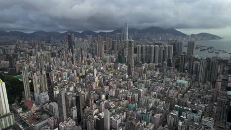 Densa-Jungla-De-Viviendas-Urbanas-Del-Distrito-De-Sham-Shui-Po-En-Hong-Kong