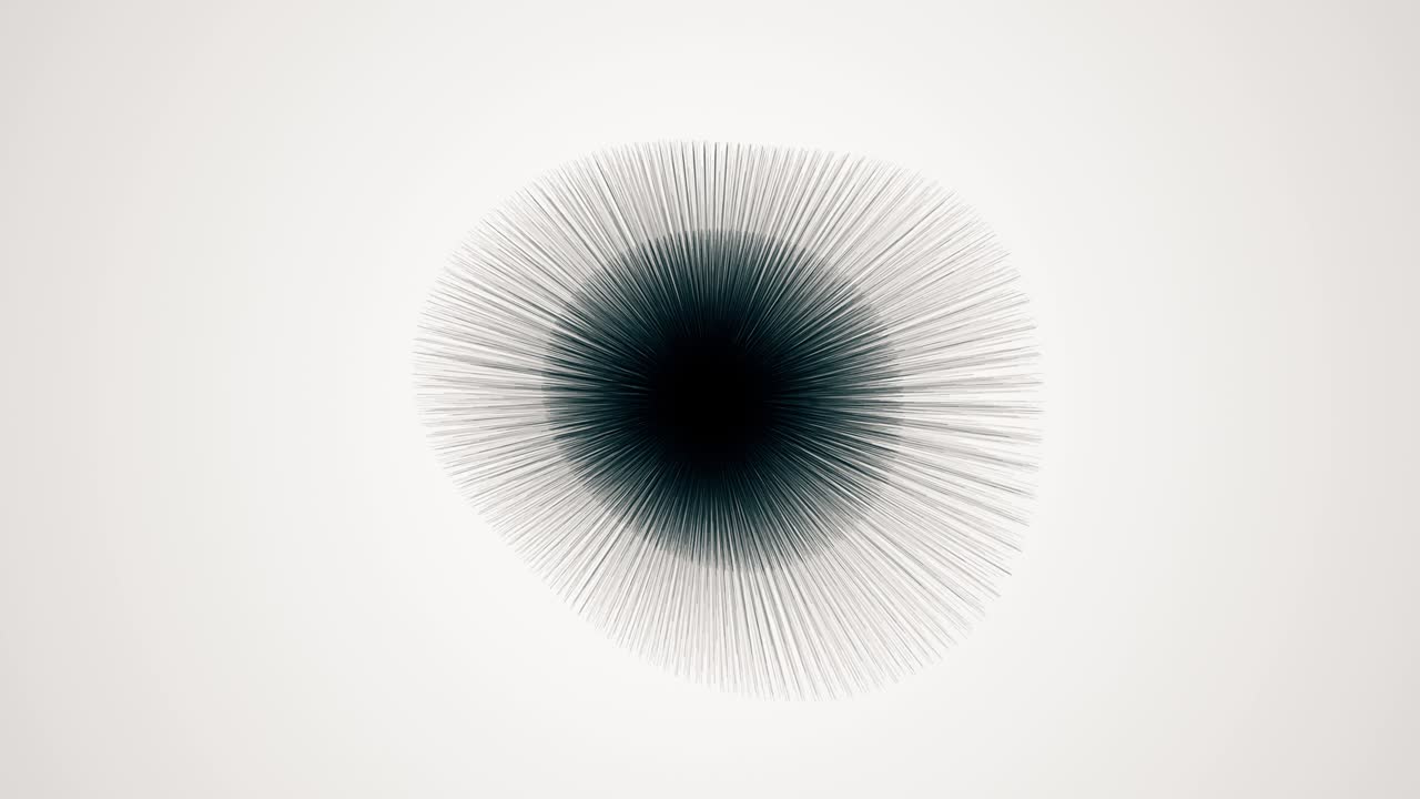 metamorphose of amorphous shape from dots and lines, abstract animation of future shape 4K