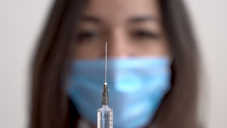 close up of vaccine for coronavirus