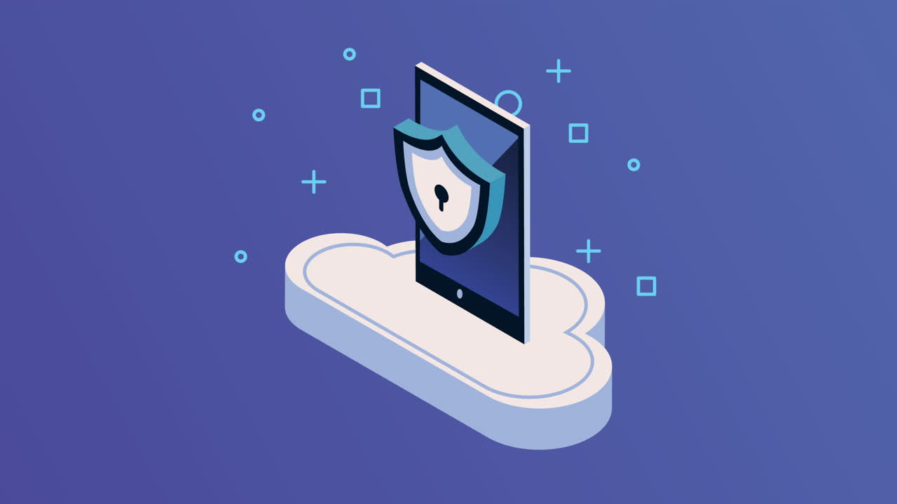 animación tecnológica del dispositivo de teléfono inteligente isométrico