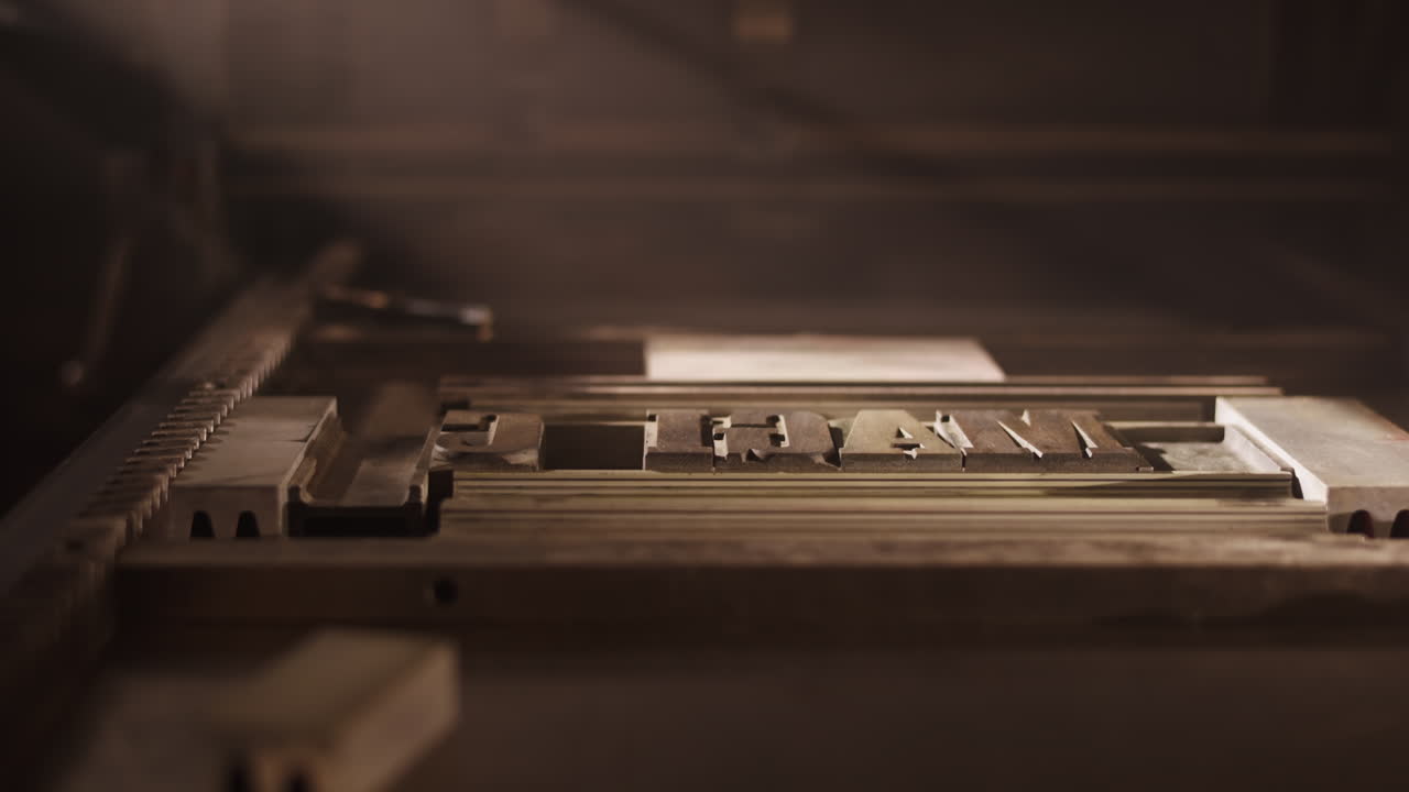 Vintage Letterpress Printing Process