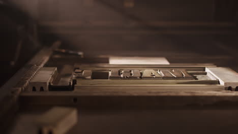 vintage letterpress printing process