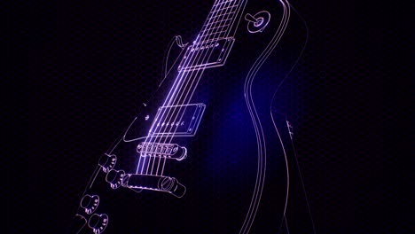 electric-guitar-in-the-hologram-with-bright-lights