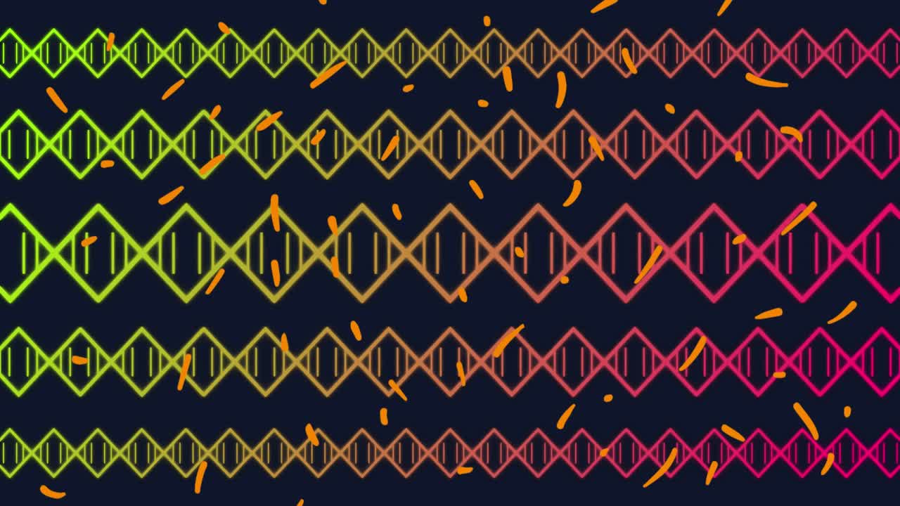 animación de formas coloridas caleidoscópicas sobre un fondo oscuro