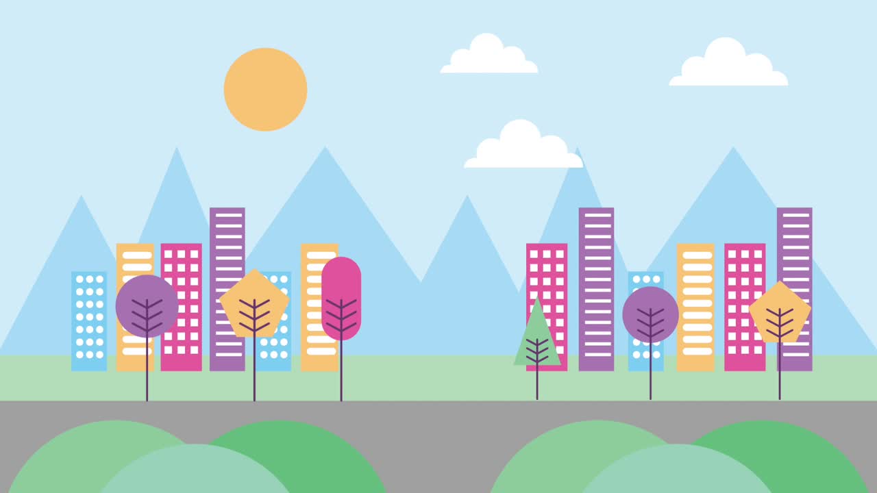 escena panorámica del paisaje