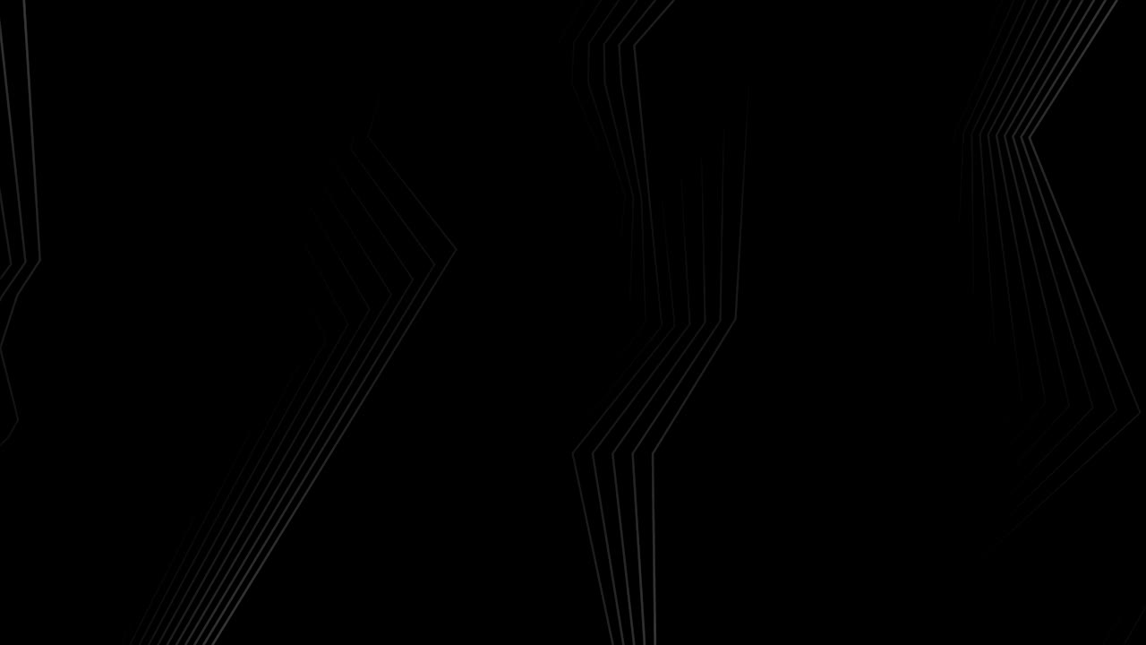 Black refracted curved 3d lines abstract video animation