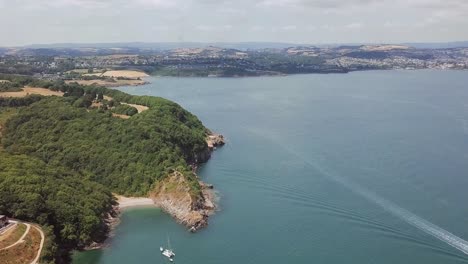 volando sobre tor bay y churston cove