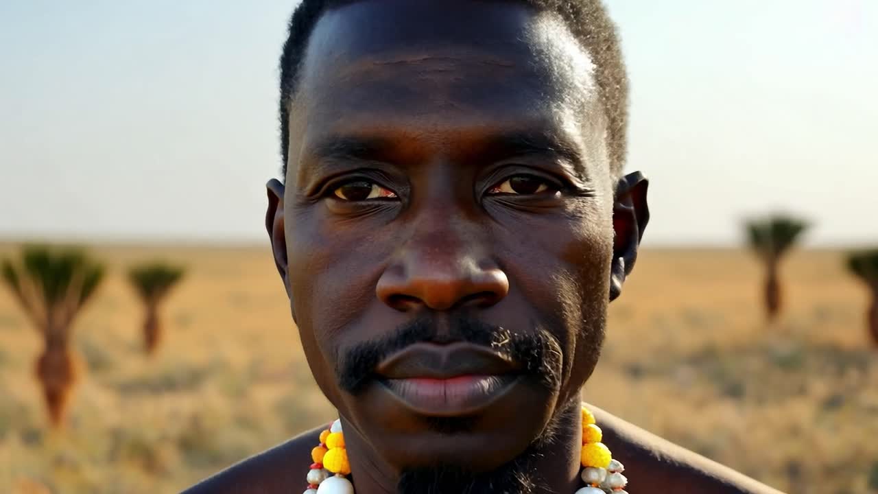 아프리카 사람 의 근접 초상화