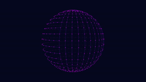 glowing blue grid sphere suspended in space