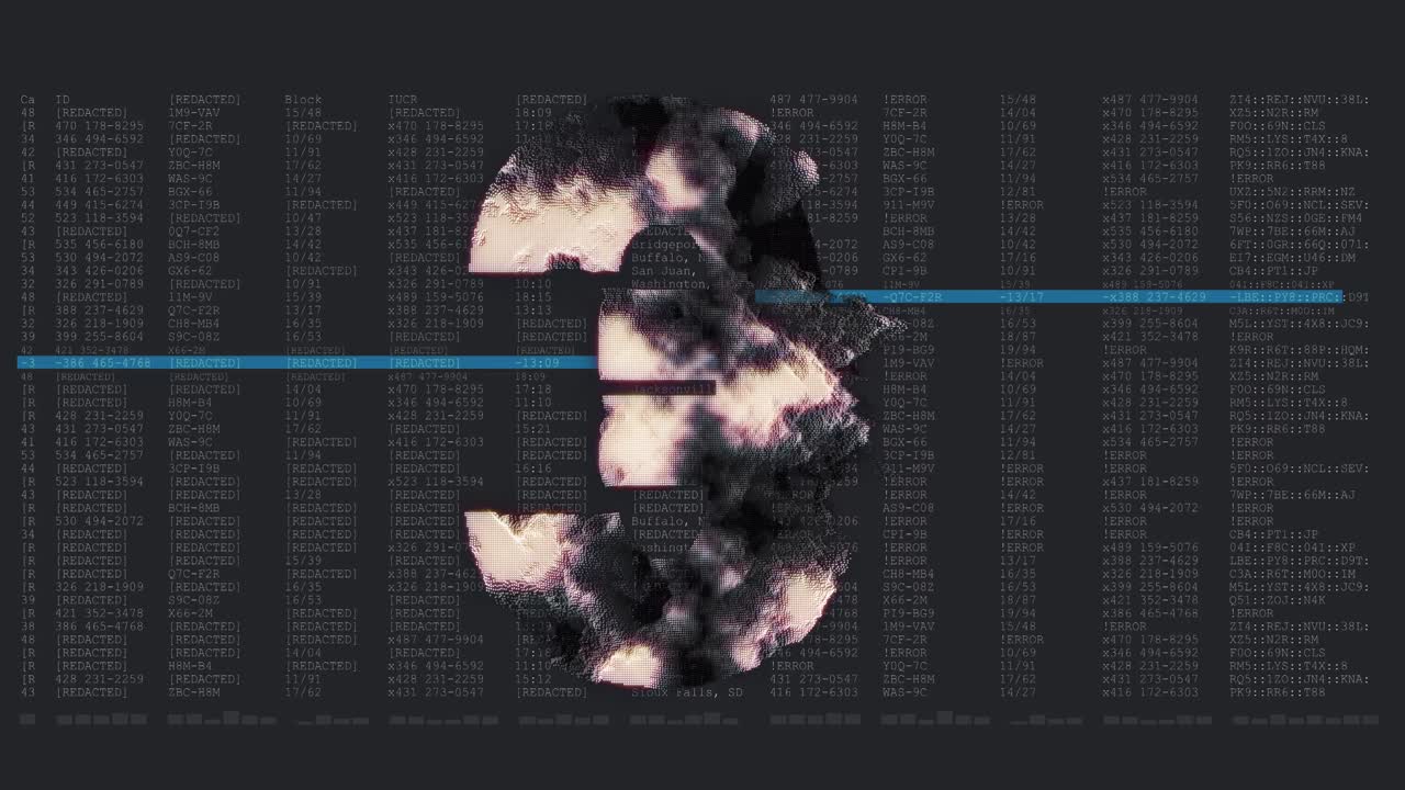 Animation of euro symbol over data processing