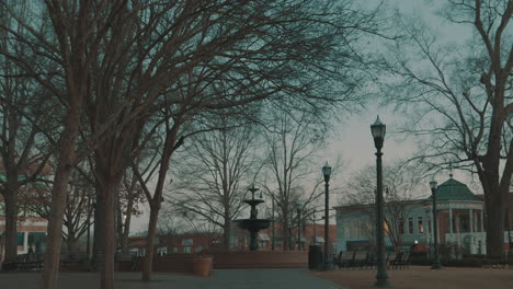 the marietta square at dusk