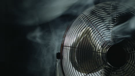 Part-of-the-fan-is-in-smoke.-Does-not-rotate,-static-video