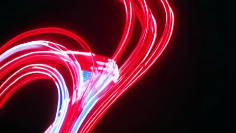 girl with neon light painting