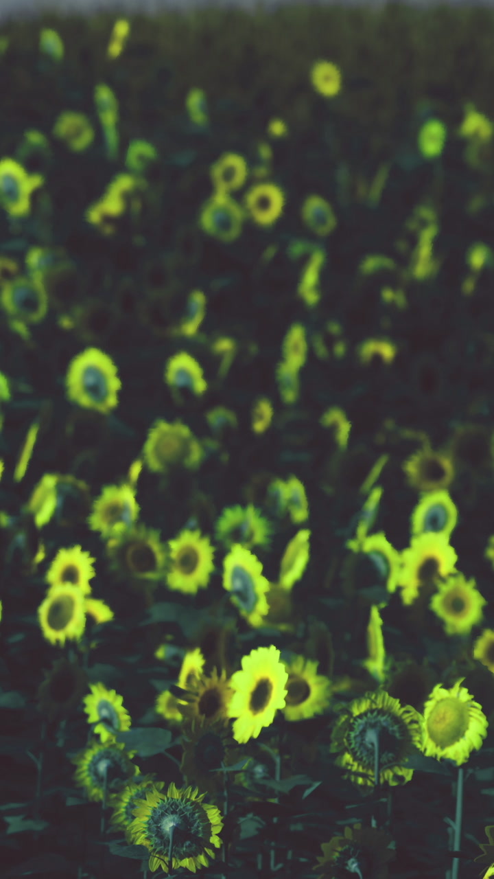 Sunflowers in a field during daylight with green leaves and sun